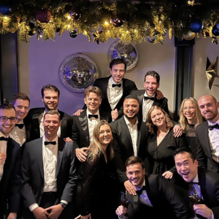 Group's photo on Christmas with the whole team
